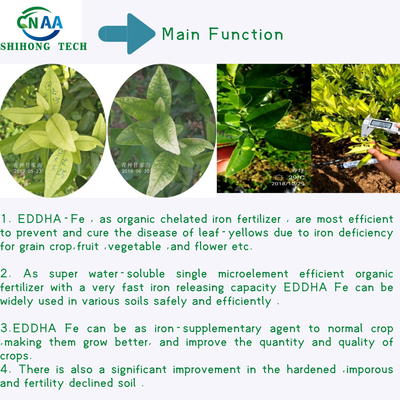 EDDHA FE 6% Chelated Iron Fertilizer For Agriculture Microelement Iron Supplement