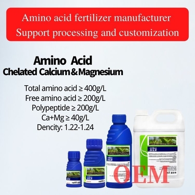 Organic Amino Acid Liquid Fertilizer Chelated Calcium Magnesium 100% Water Soluble