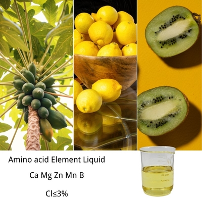 Ph3-5 amino acid chelated Ca Mg Zn B Mn Liquid Fertilizer Yellow Liquid Chelated Micronutrients